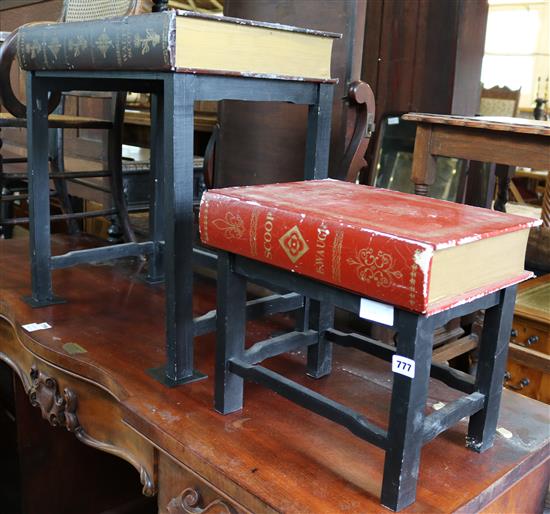 2 book top side tables